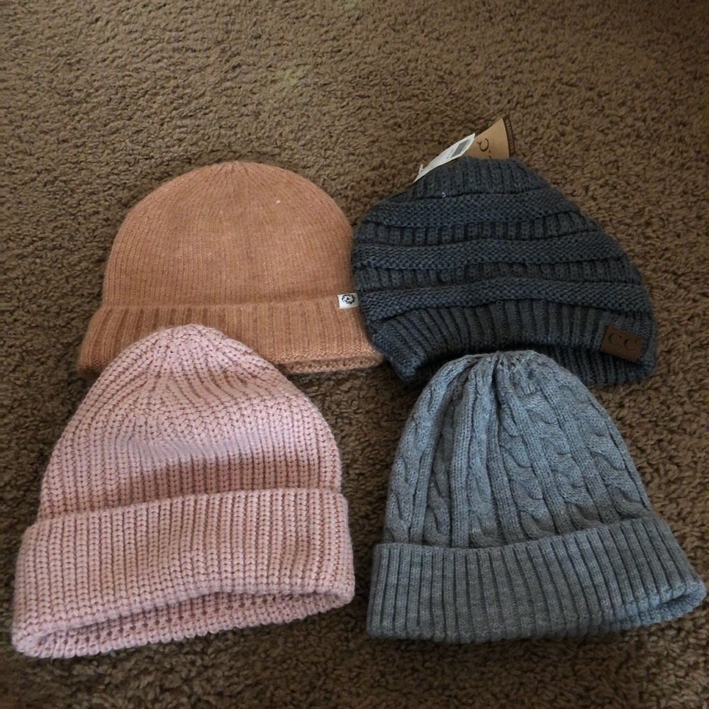 4 beanies from target